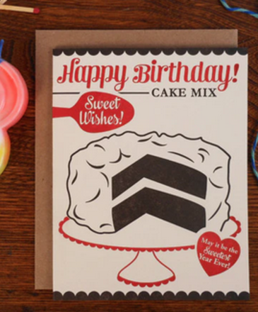 a. favorite design Happy Birthday Cakebox Card