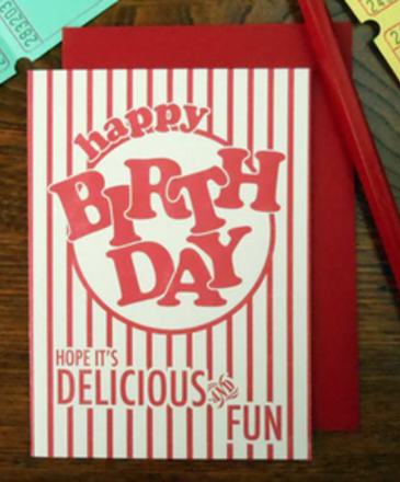a. favorite design Popcorn Package Birthday Card