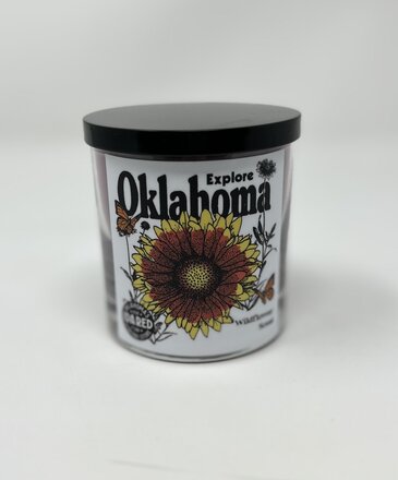 Ida Red Small Oklahoma Wildflower Candle