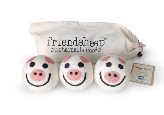 Friendsheep Pig Trio Eco Dryer Balls - Set of 3