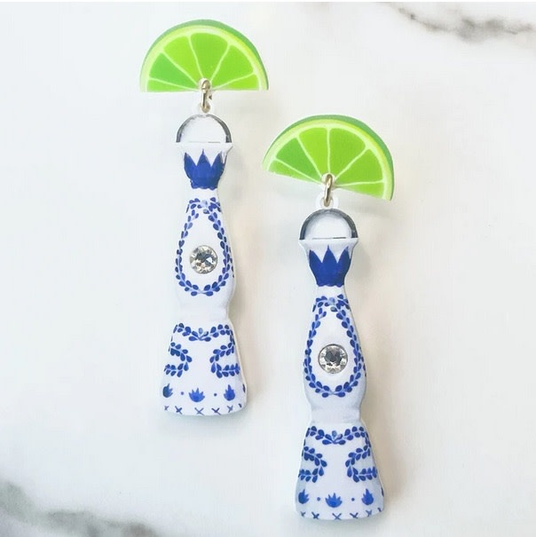 Brianna Cannon Clase Azul Top Shelf Tequila Earrings with Crystals