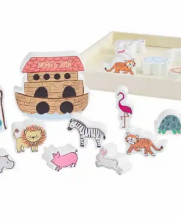 Mud Pie Noah's Ark Wood Toy Set