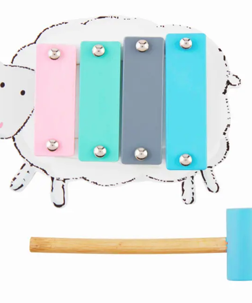 Mud Pie Sheep Wood Farm Xylophone Toy