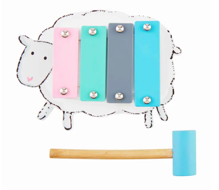 Mud Pie Sheep Wood Farm Xylophone Toy