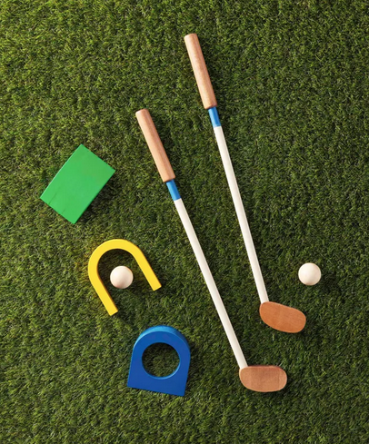 Mud Pie Wood Golf Toy Set