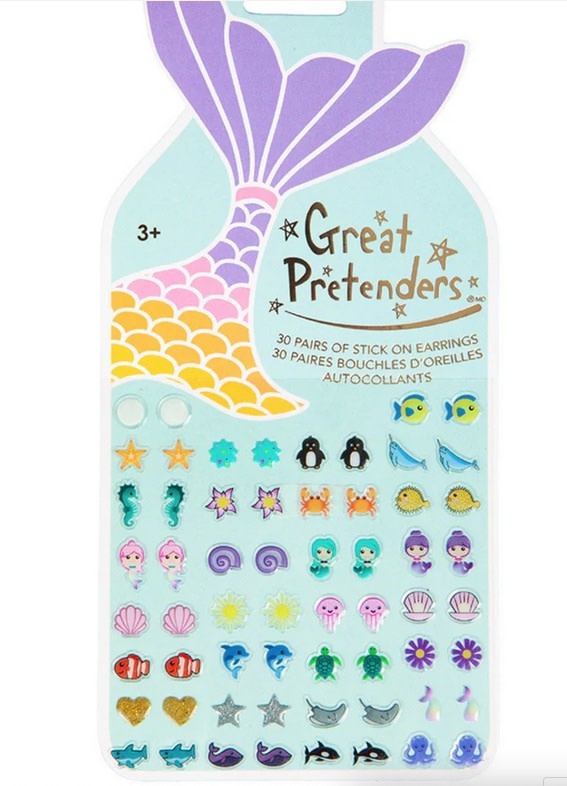 30 Pair Mermaid Sticker Earrings