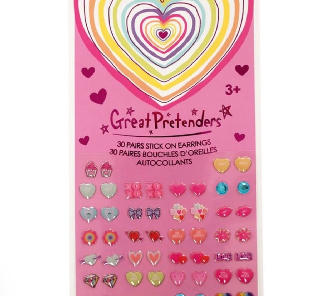 Claire's Club Holiday Stick On Earrings - 30 Pack