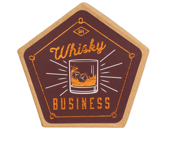 Gentlemen's Hardware Set of 4 Whisky Cermaic Coasters