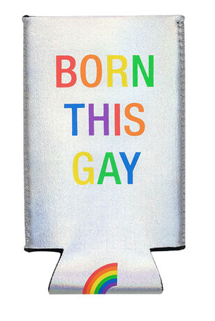 About Face Born This Gay Slim Koozie