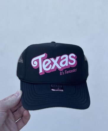 Ida Red Texas Barbie Logo Black Trucker Hat