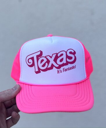 Ida Red Texas Fantastic Barbie Logo Hot Pink Trucker Hat