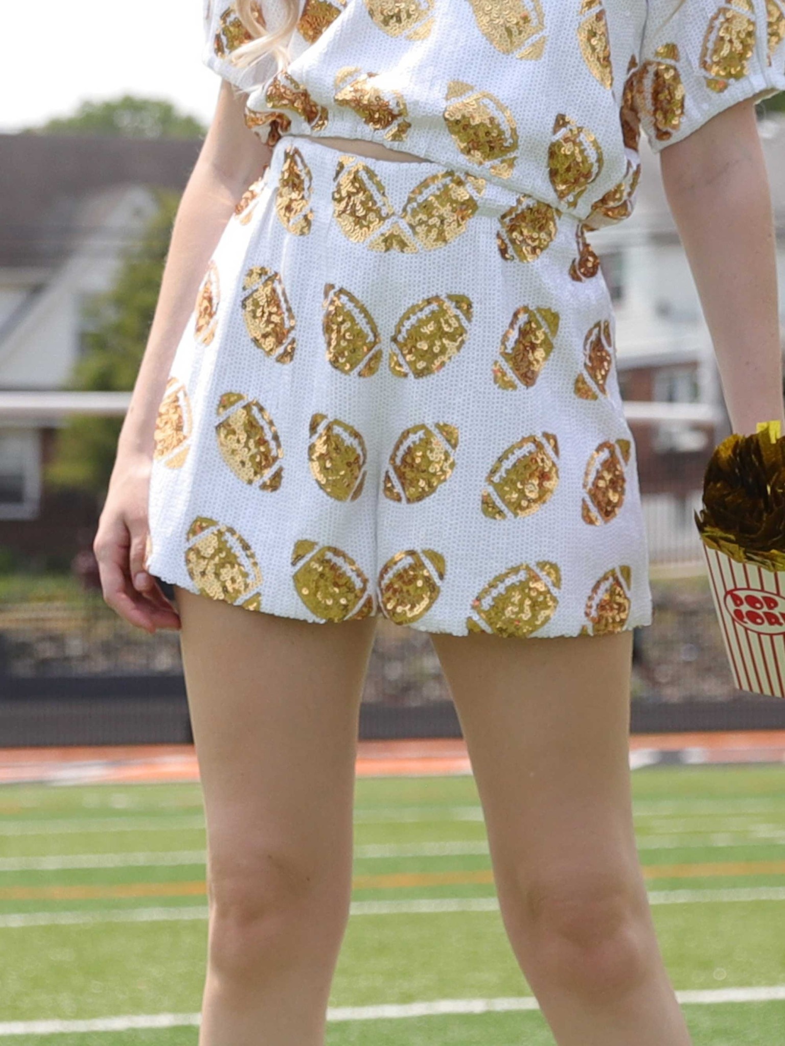 Why Dress Football Sequin Shorts