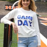 Ida Red Knit Sweater with Gameday Sequin