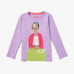 Ida Red Kid's Frida Kahlo Long Sleeve Trailblazer Tshirt