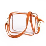 Ida Red Burnt Orange Bridget Clear Purse