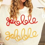 Ida Red Embroidered Gobble Sweater