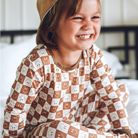 George Hats Cooper Smiley Long Sleeve Pajamas