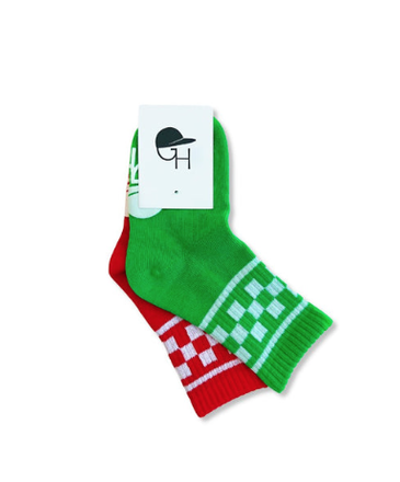 George Hats Holiday Checkered Crew Socks