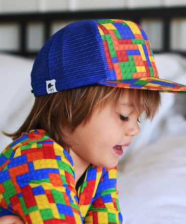 George Hats Kid's Blocks Trucker Hat