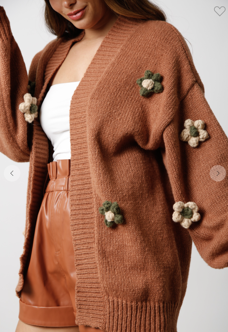 Ida Red Flower Cardigan