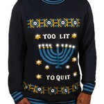 Ida Red Men's Too Lit to Quit Light Up Christmas Sweater