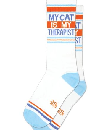 Gumball Poodle My Cat Is My Therapist Gym Crew Socks