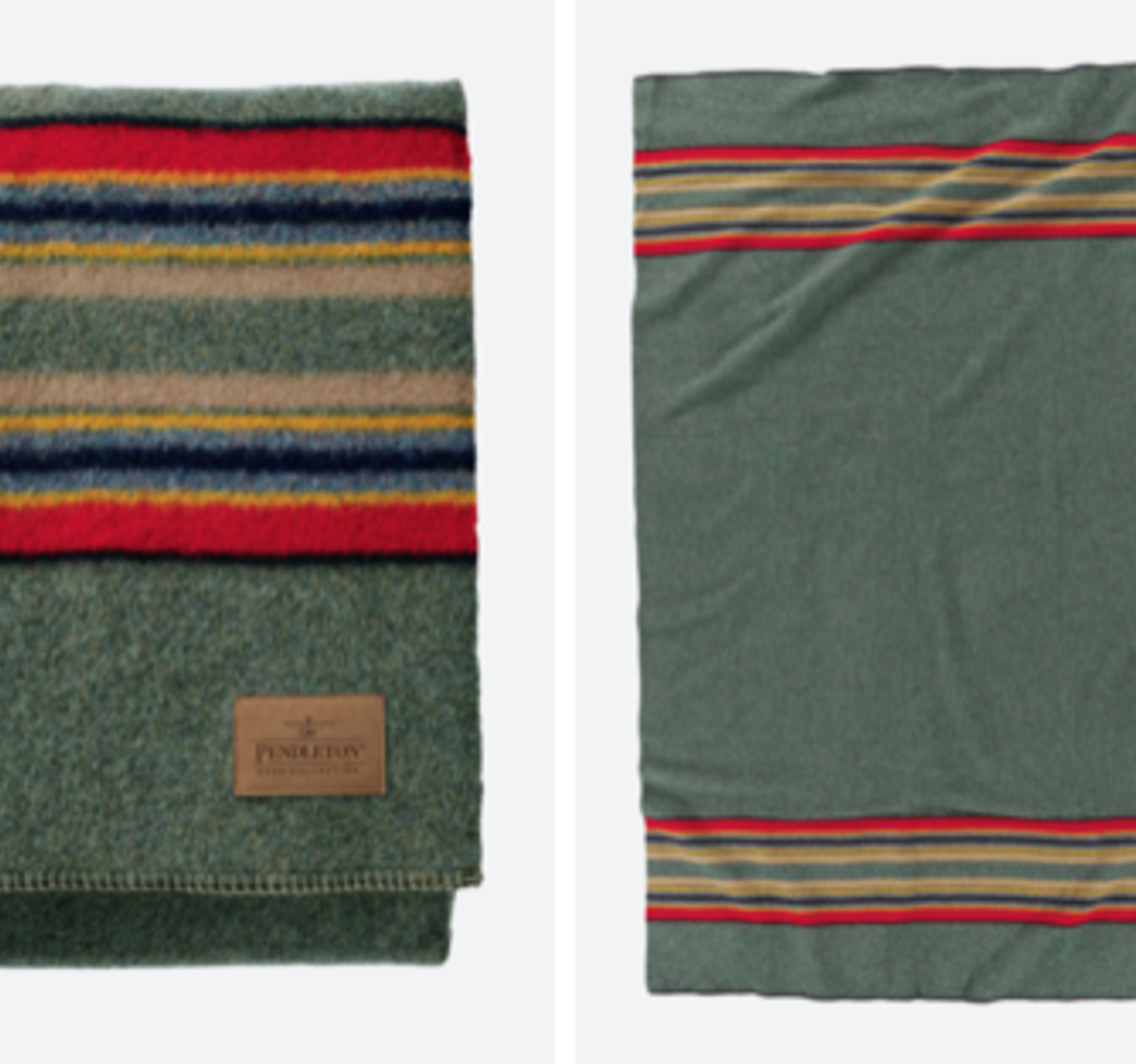Pendleton Yakima Camp Twin Blanket Green Heather Ida Red General Store
