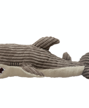 Ida Red Grey Plush Corduroy Shark