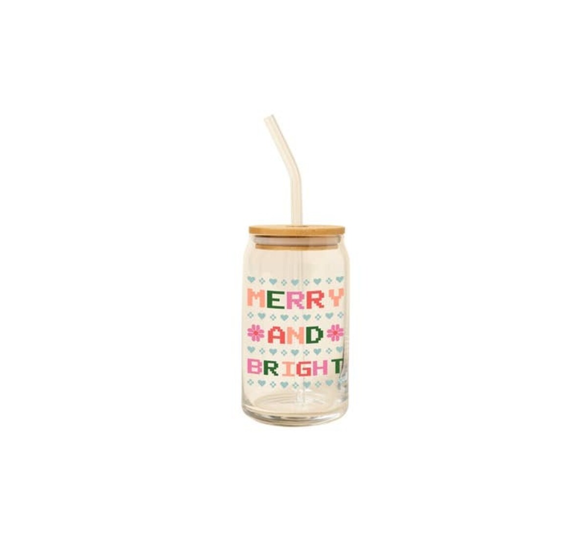 Holiday Can Glass w/Lid + Straw– Talking Out Of Turn