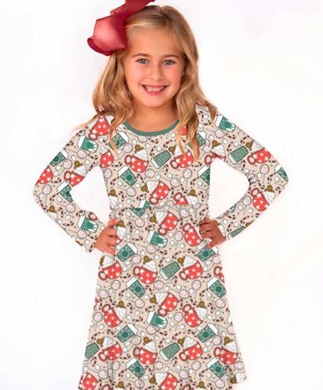 Charlie's Project Kids Kid's Peppermint Mocha Bamboo Dress