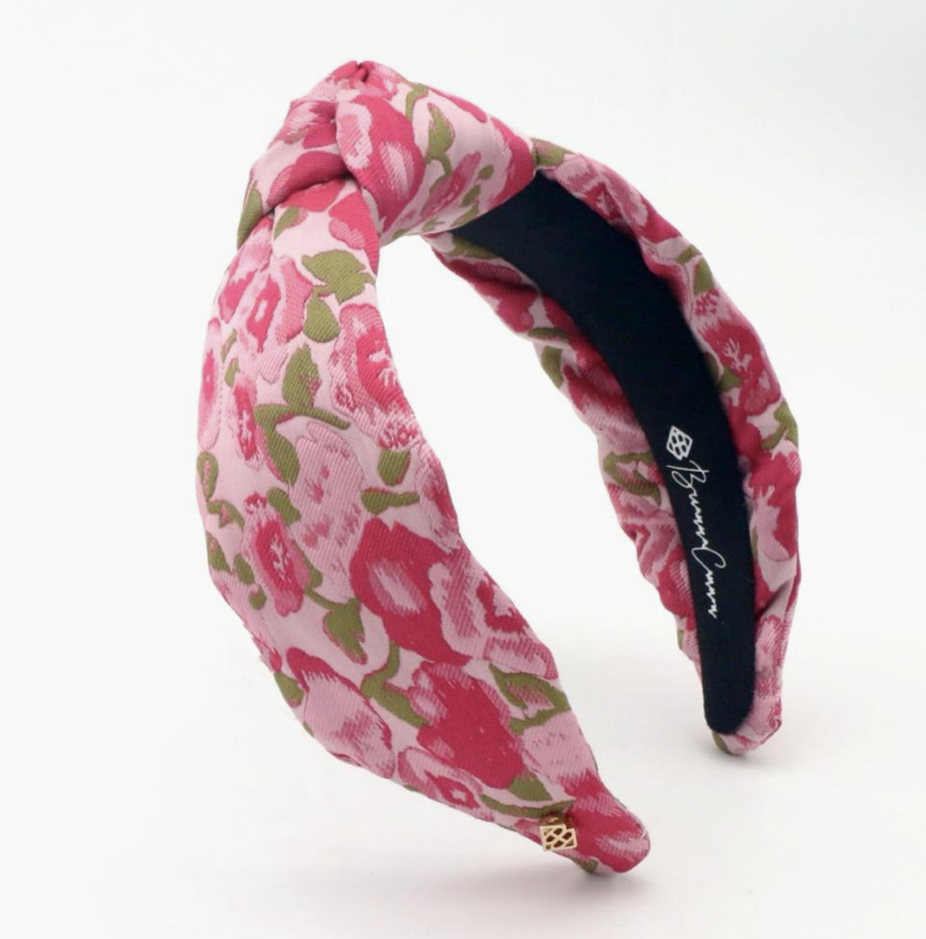 Brianna Cannon Pink Floral Brocade Headband