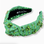 Brianna Cannon Green Crystal Shamrock Headband