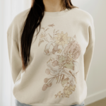Ida Red Language of Flower Fleece Sweatshirt