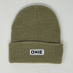 The Okie Brand The Okie Brand Waffle Beanie- Sage