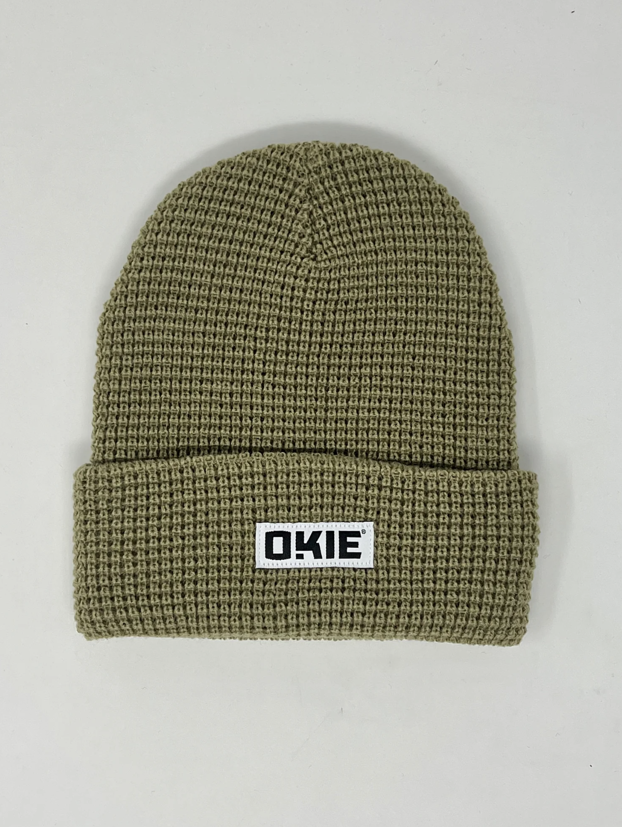 The Okie Brand The Okie Brand Waffle Beanie- Sage