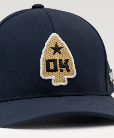 The Okie Brand The Okie Brand Pierce Performance Navy Flat Bill Hat