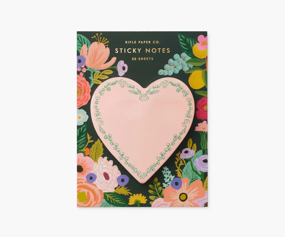 Rifle Paper Co Heart Sticky Notes