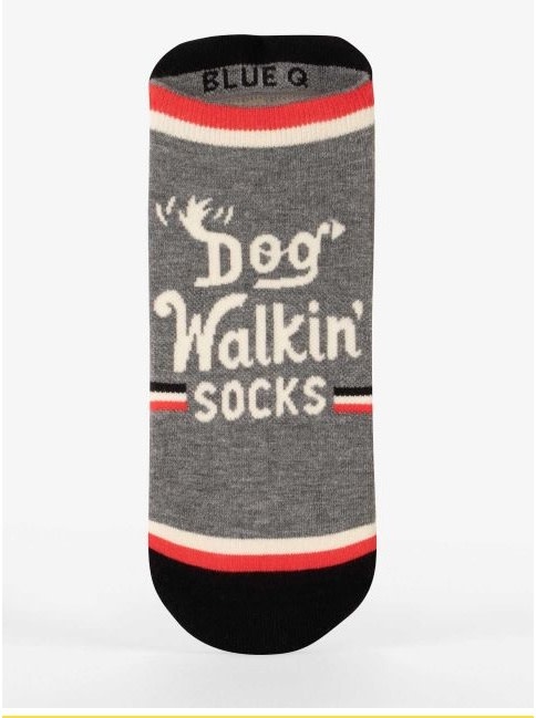 Blue Q Dog Walking' Sneaker Socks L/XL