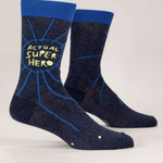 Blue Q Actual Superhero Socks