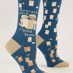 Blue Q We're A Good Team Crew Socks