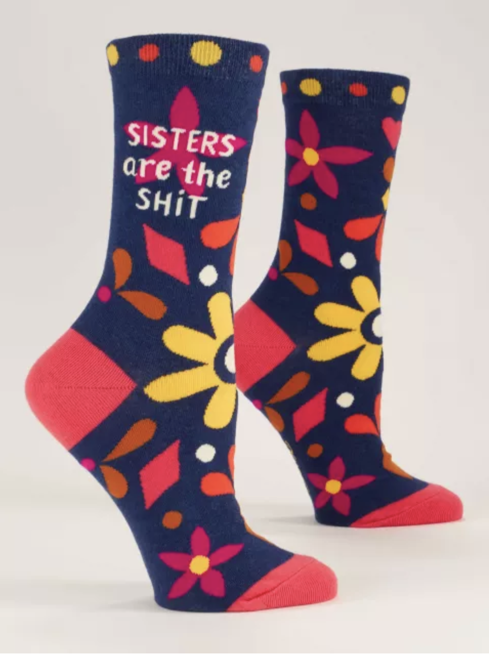Blue Q Sisters Are The Shit Crew Socks