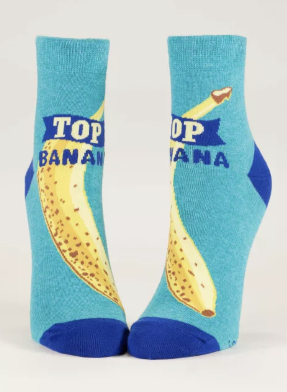 Blue Q Top Banana Socks