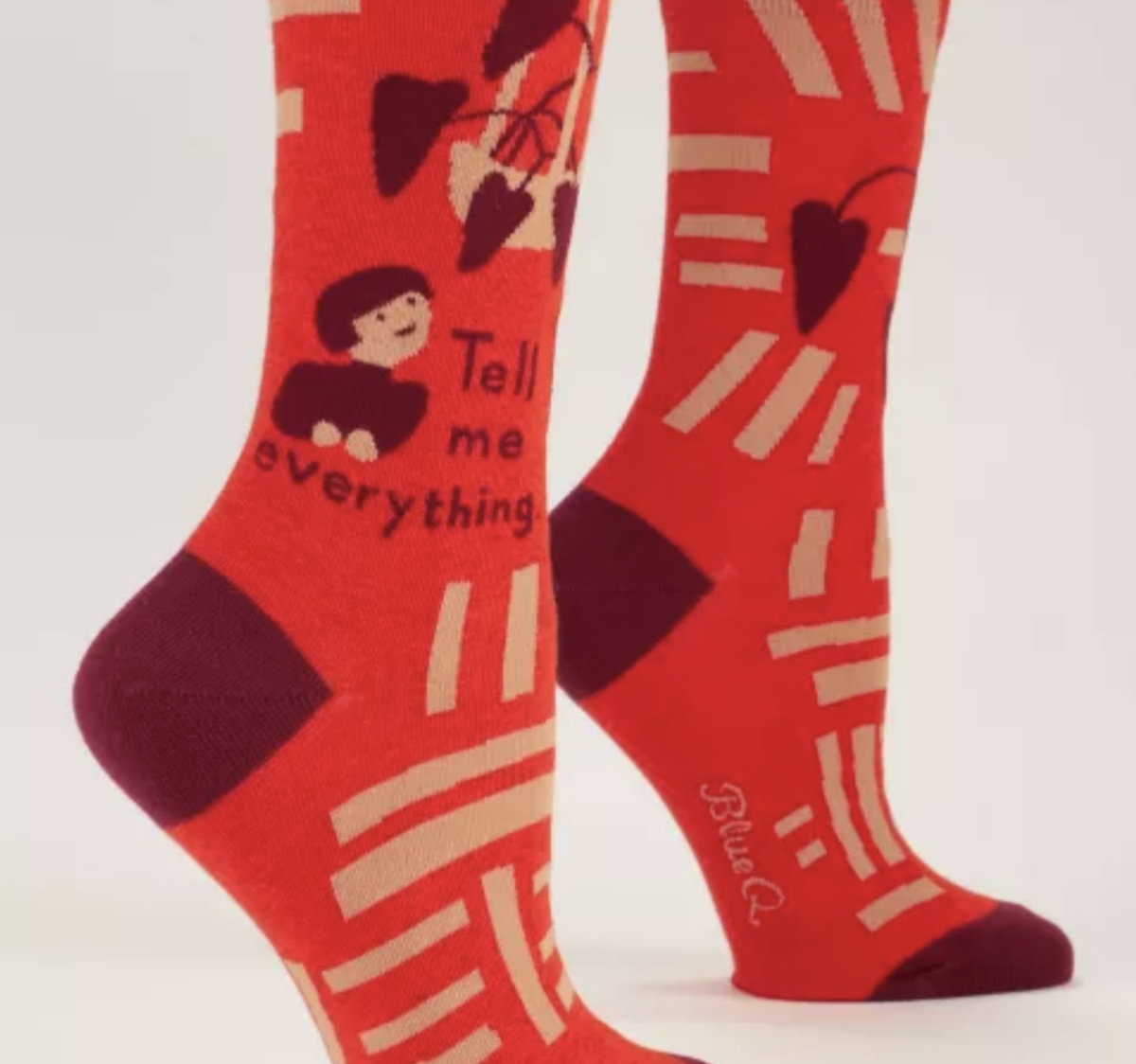 Blue Q Tell Me Crew Socks Ida Red General Store