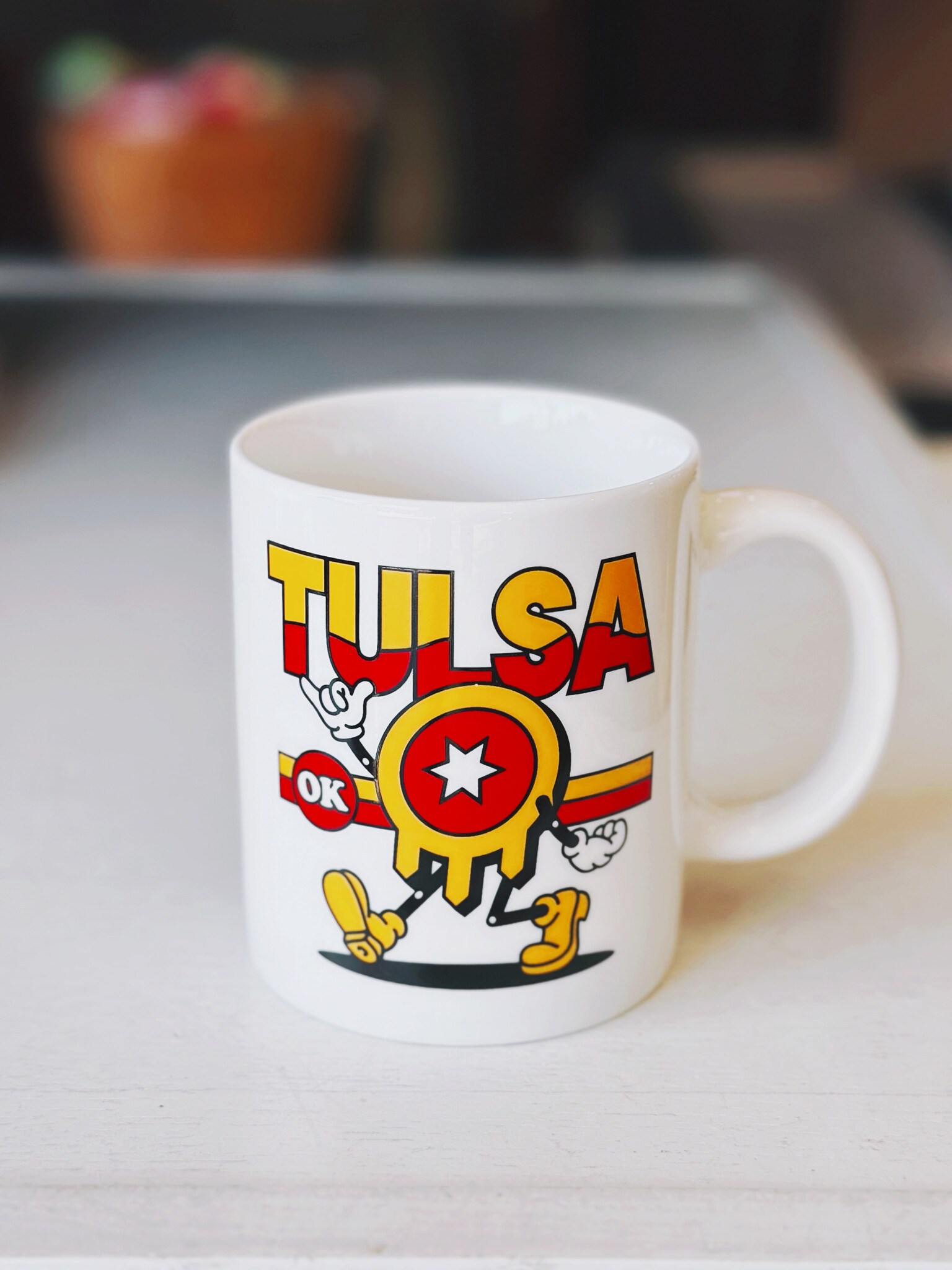 Ida Red Tulsa Flag Strut Mug