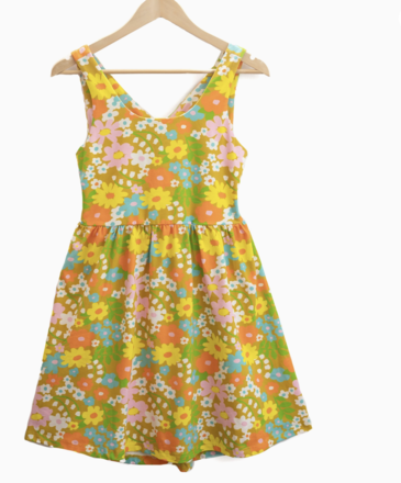 Ida Red Retro Floral Summer Dress