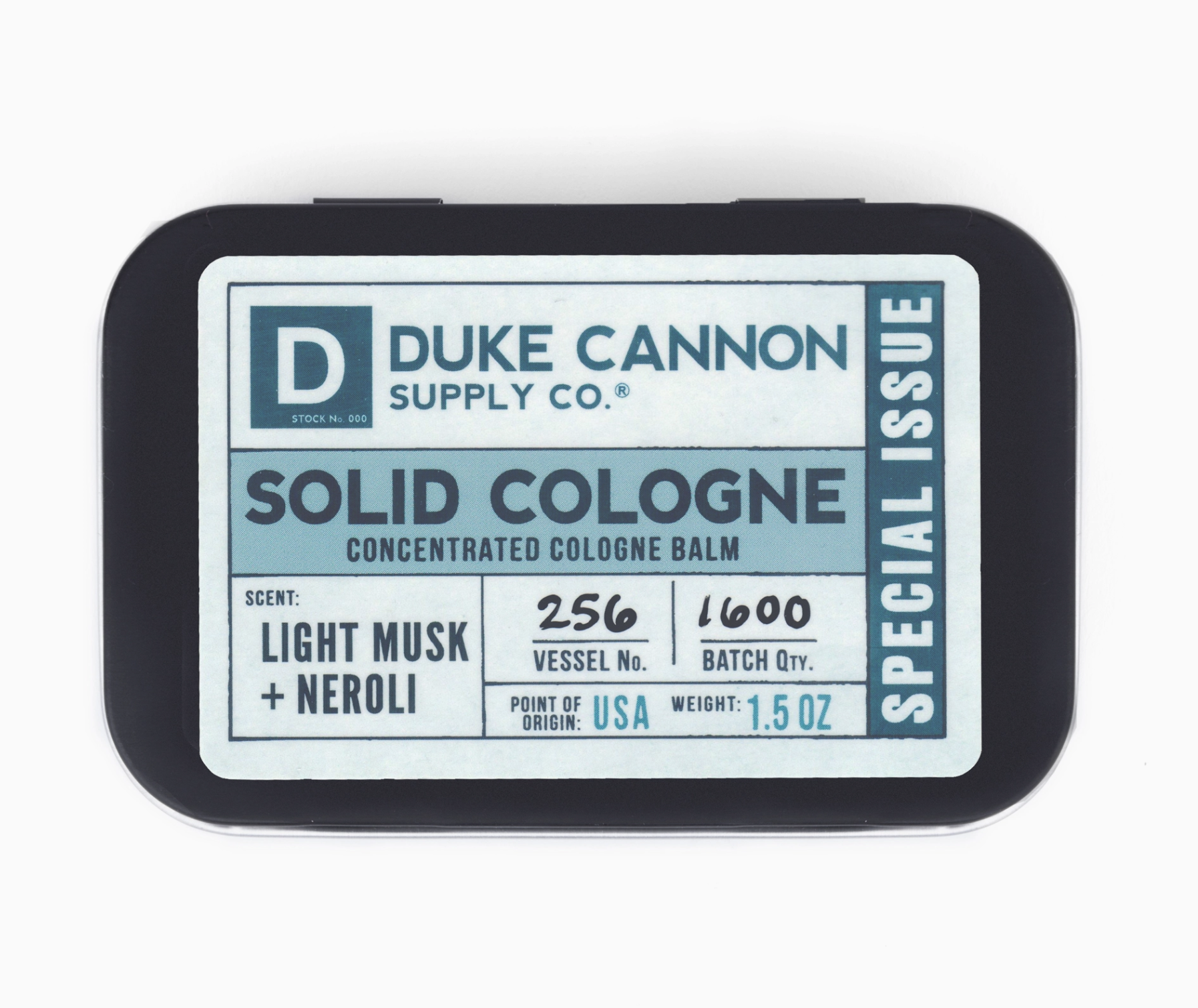 Duke Cannon Solid Cologne- Light Musk and Neroli