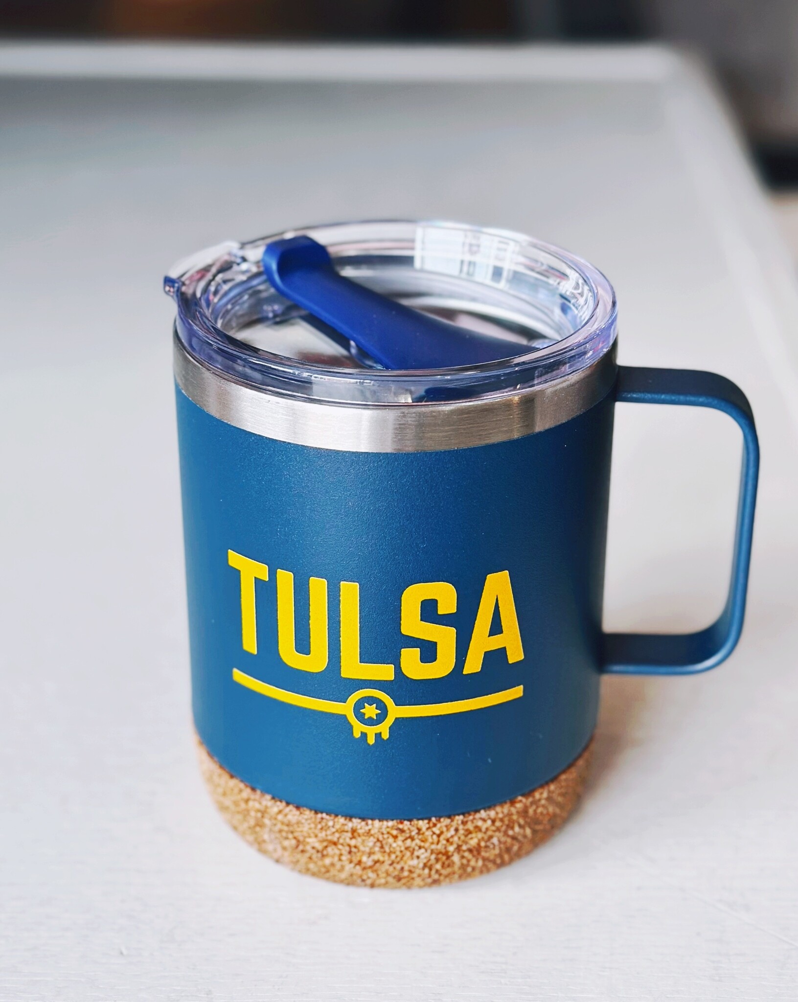 Ida Red Tulsa Flag Insulated Mug - Navy