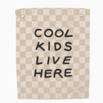 Ida Red Checkered Taupe Cool Kids Banner