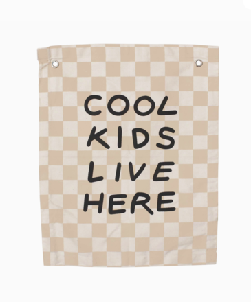 Ida Red Checkered Taupe Cool Kids Banner