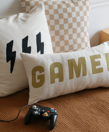 Ida Red Gamer Lumbar Pillow Cover